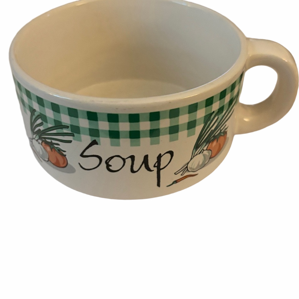 Vintage Ceramic Soup Mug Set of 3 - Picture 4 of 7